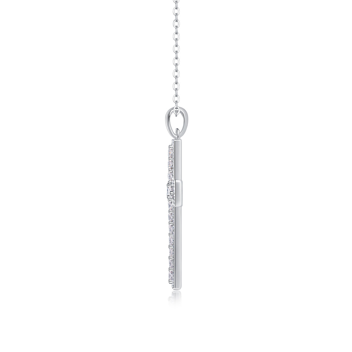 1Shelter - Fashionable Jewelry Pendant Set With Moissanite S925 Sterling Silver And Platinum - plated Cross Diamond, Moissanite Silver Jewelry Prohibit TikTok sales - 5 - CJ