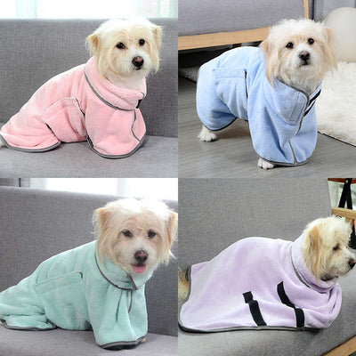 Quick - drying Pet Absorbent Towel Dog Bathrobe Pet Dog Bath Towel For Dogs Cats Microfiber Absorbent Pet Drying Towel Pet Supplies Pet Products - 0 - CJ