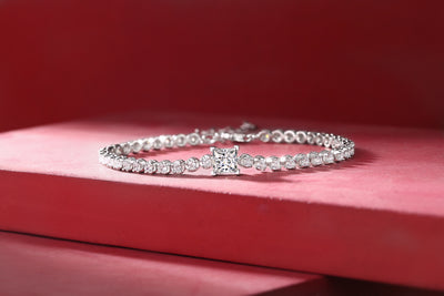 1Rubik’s Cube Luxury Fashion Mosan Diamond Silver Jewelry Comparable To Natural Diamond Bracelet Prohibit TikTok sales - 5 - CJ