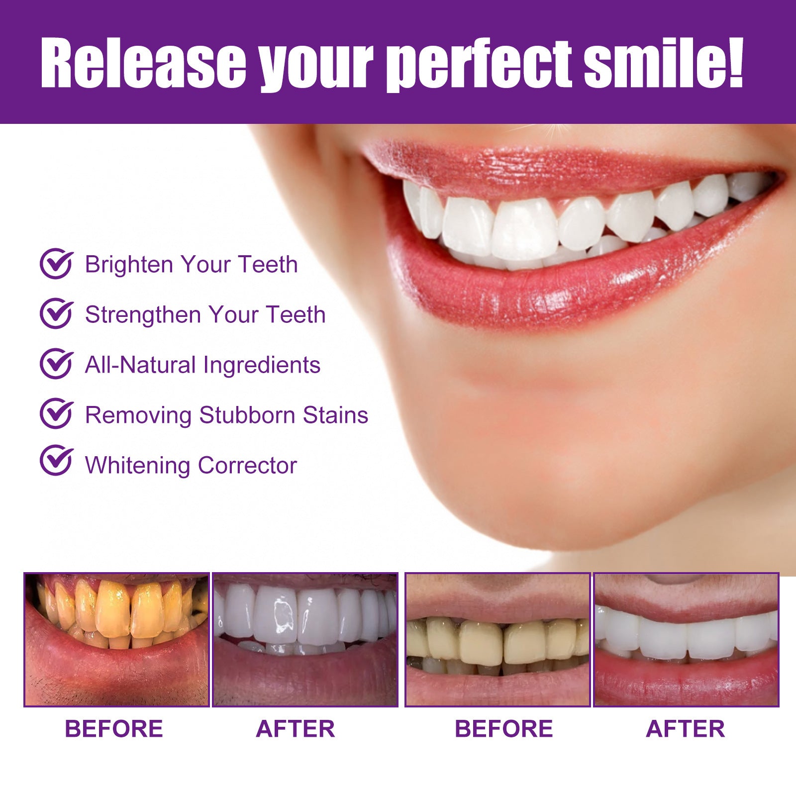 West&Month Purple Whitening Toothpaste Clean Stains Oral Odor Care Gums Whitening Teeth Toothpaste - 5 - CJ