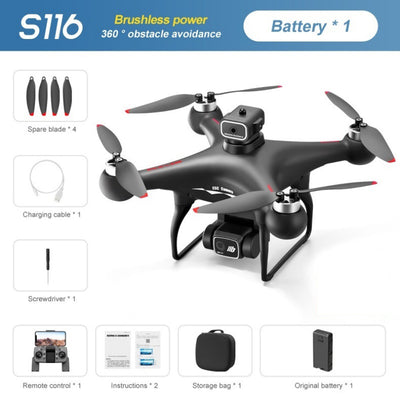 S116 Brushless Drone With Four - Way Obstacle Avoidance, HD Aerial Photography, Optical Flow Positioning, Remote Control, Long Battery Life - 5 - CJ