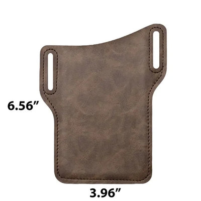 Men Cell Phone Belt Pack Bag Loop Waist Holster Pouch Case Leather Wallet Cover - 5 - CJ