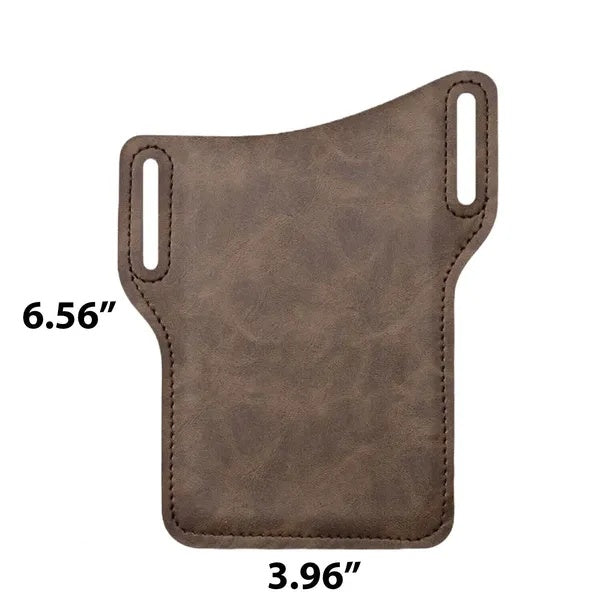 Men Cell Phone Belt Pack Bag Loop Waist Holster Pouch Case Leather Wallet Cover - 5 - CJ