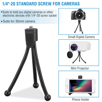 Tripod Stand For Camera Mini Projector Flexible Tripod Holder Heavy Duty Camera Tabletop Mount With Anti - slip Feet For Photograph Recording - 5 - CJ