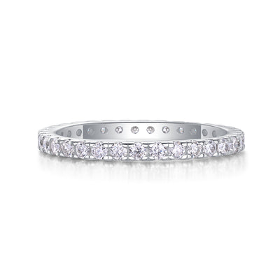 1Luxury Fashion Row Diamond Ring Moissanite Silver Ring Prohibit TikTok sales - 5 - CJ