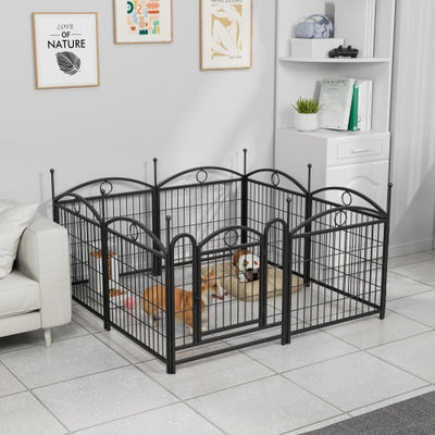 Dog Playpen Indoor 24 Inch 8 Panel Metal Dog Playpen - 5 - CJ