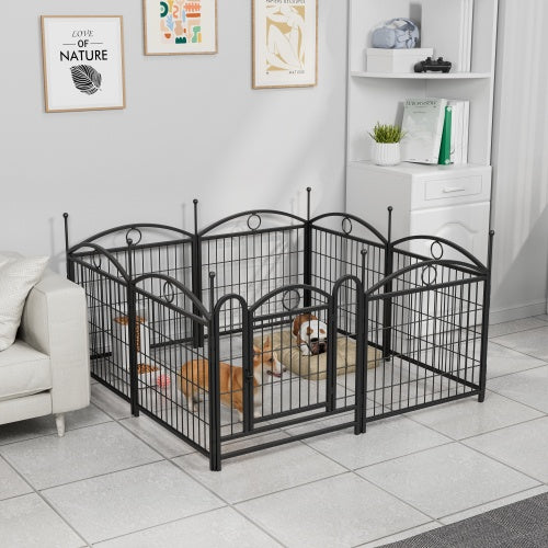 Dog Playpen Indoor 24 Inch 8 Panel Metal Dog Playpen - 5 - CJ