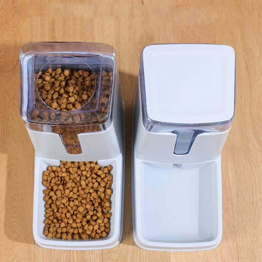 Pet Double Bowl Automatic Feeder Waterer - 0 - CJ