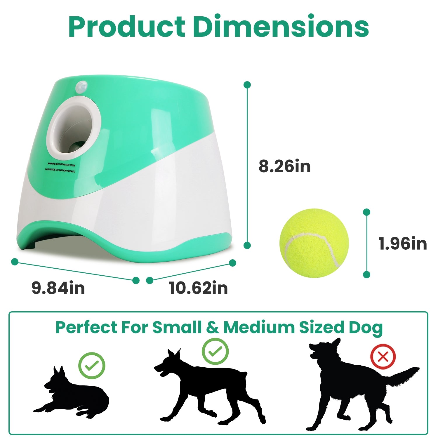 1Pc Automatic Dog Ball Launcher Included 6 Tennis Balls Dog With 3 Adjustable Launch Distance Interactive Ball Thrower Fetch Machine For Small Medium Dogs - 5 - CJ