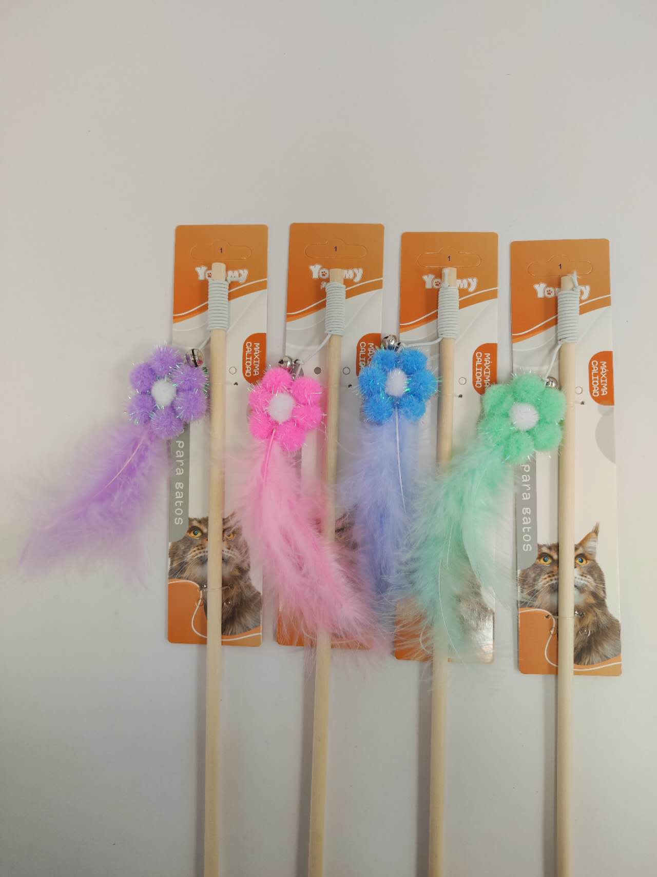 Wooden Pole Small Flower, Cat Teasing Stick - 5 - CJ