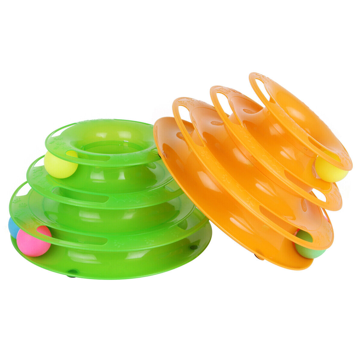 Pet Cat Crazy Ball Disk Interactive Toys Amusement Plate Trilaminar Funny Toy - 5 - CJ