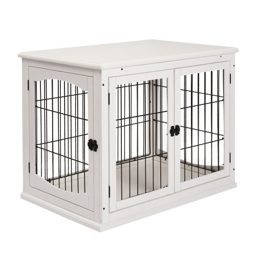 Small Kennel End Table With Two Open Sides And Lockable Door - 5 - cjdroshippping