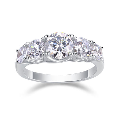 1Luxury Fashion Diamond Rings Lots Of Moissanite Silver Rings Prohibit TikTok sales - 5 - CJ
