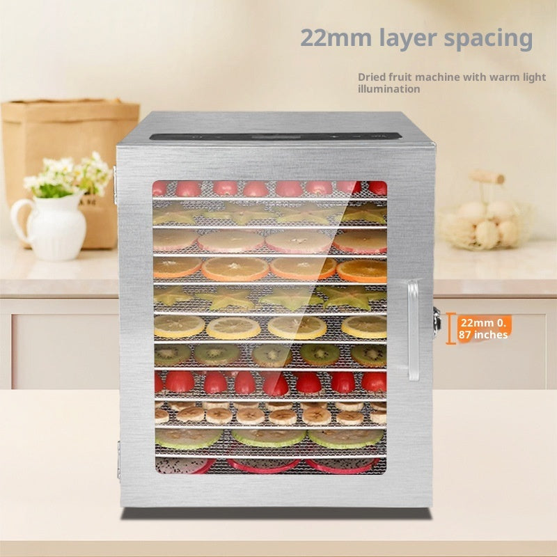 Portable Home 18-Layer Stainless Steel Fruit Dryer
