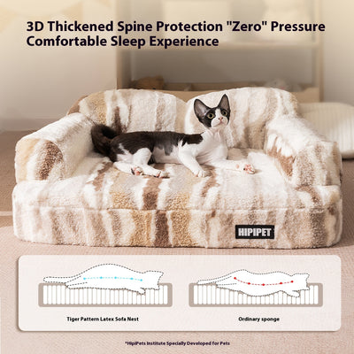 LaTeX Fleece - lined Thickened Sofa Backrest Pet Bed - 0 - CJ