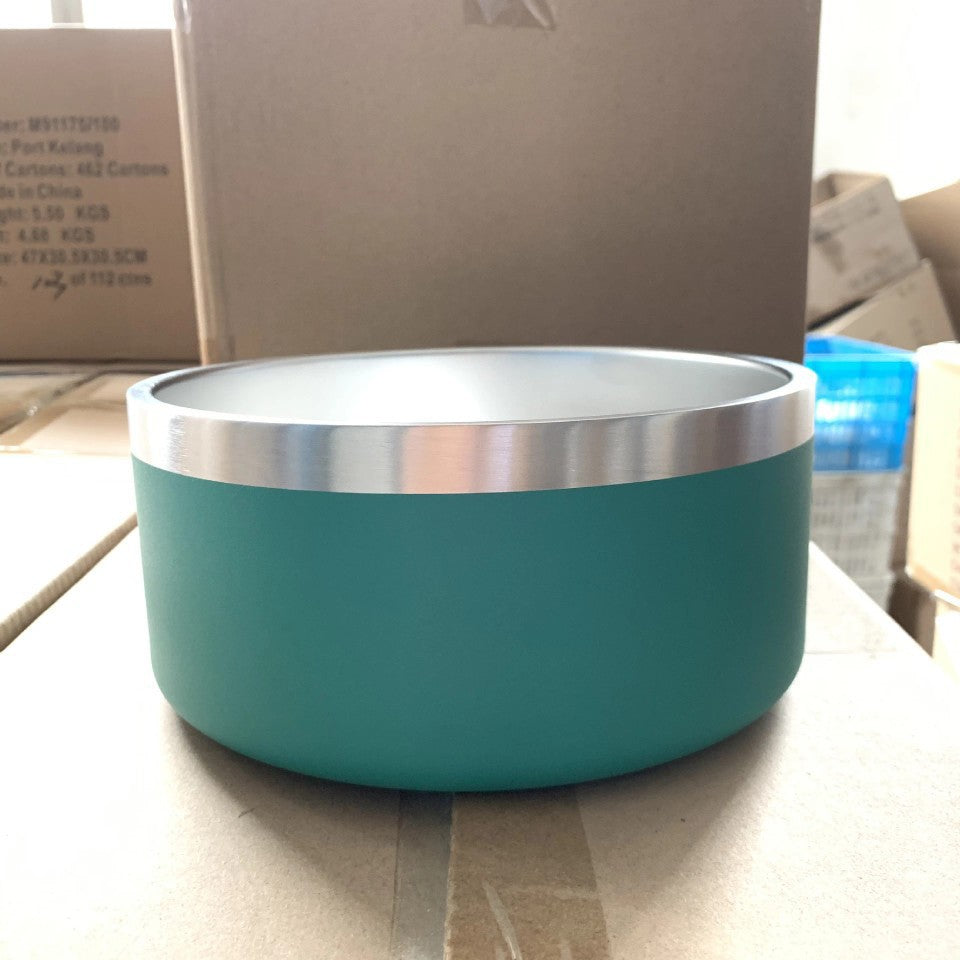 Stainless Steel Dog Bowl Upright Dog Bowl - 0 - CJ - Green - 64oz - CJGY100875912LO