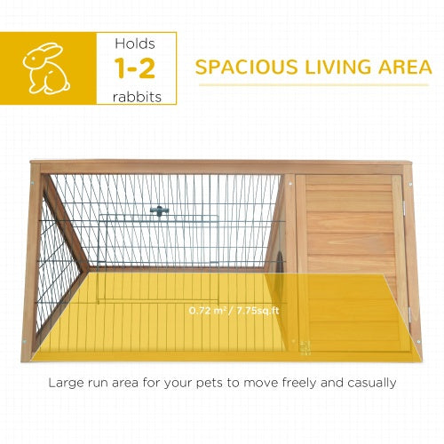 Wooden A - frame Outdoor Rabbit Cage Small Animal Cage - 5 - CJ