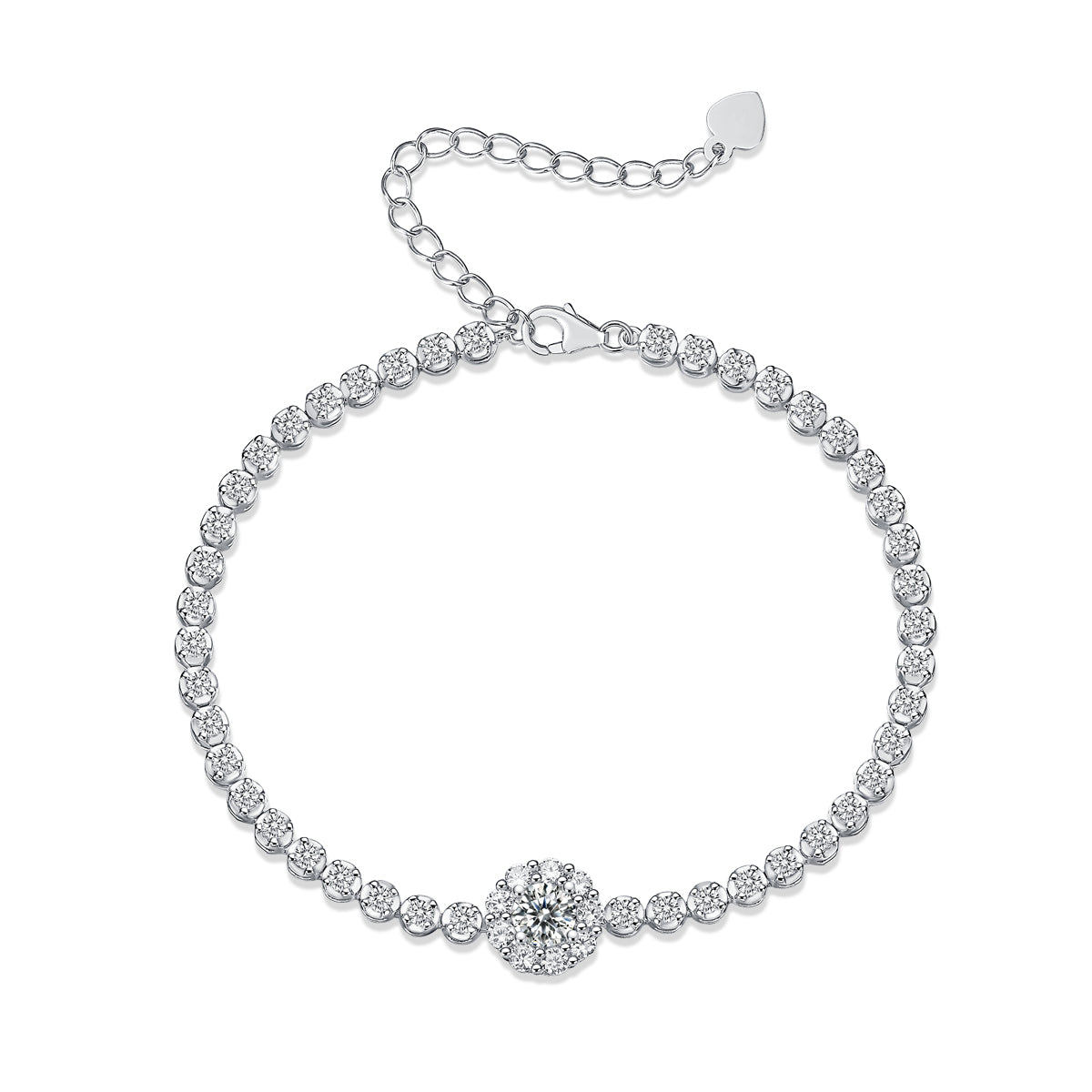 1The Bridge Of Magpies Luxury Fashion Mosan Diamond Silver Jewelry Comparable To Natural Diamond Bracelet Prohibit TikTok sales - 5 - CJ