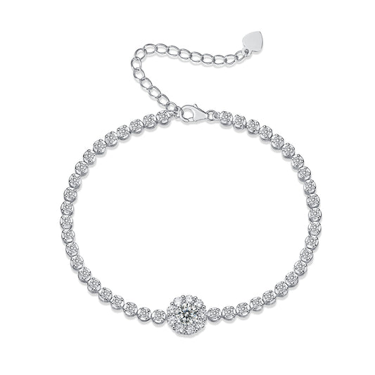 1The Bridge Of Magpies Luxury Fashion Mosan Diamond Silver Jewelry Comparable To Natural Diamond Bracelet Prohibit TikTok sales - 5 - CJ
