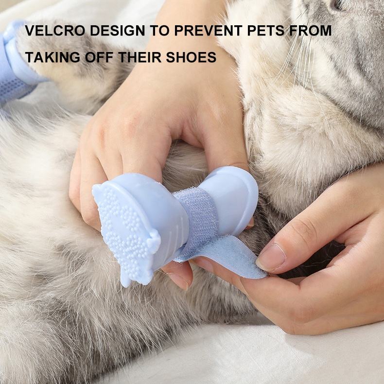 Dog Rain Boots 4Pcs Pet Dog Puppy Warm Waterproof Silicone Non - Slip Rain Boots Footwear Shoes Dog Cat Pet Toy Dog Rain Boots  Dog Rain Shoes, Cat Rain Boots, Waterproof Foot Cover, Soft Bottom Shoes - 5 - CJ