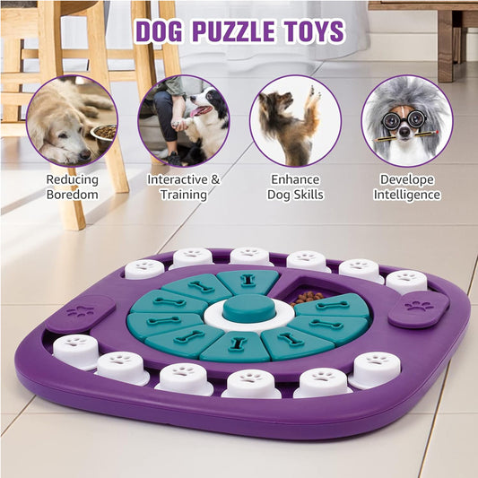 Dog Puzzle Toys, Interactive Treat Puzzle Dog Enrichment Toys For Large Medium Small Dogs - 5 - CJ