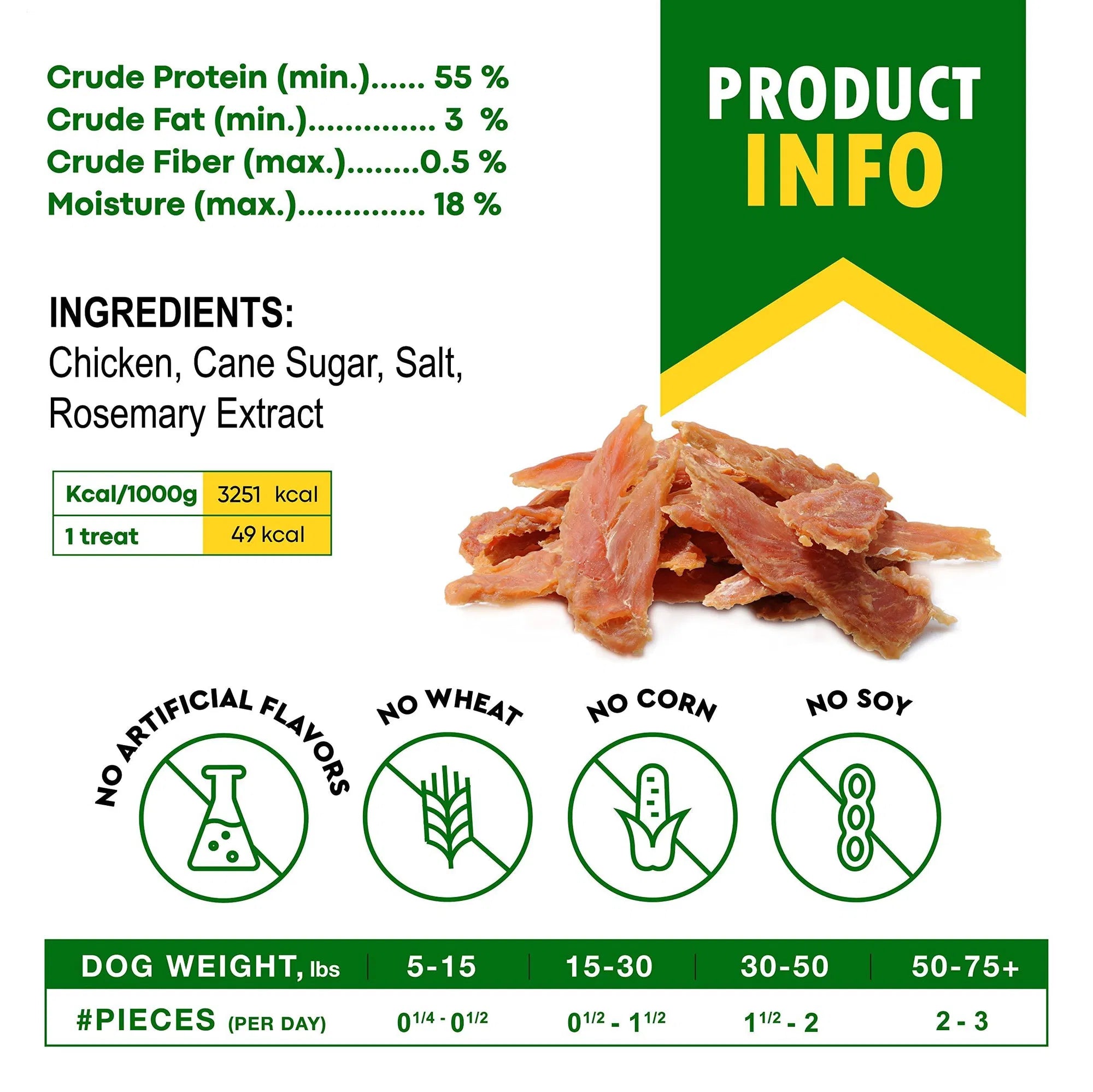Chicken Jerky Dog Treats All Natural And Organic Healthy Snacks For Large & Small Dogs Grain Free And High Protein Human Grade Pet Chews 300 Gram - 5 - CJ