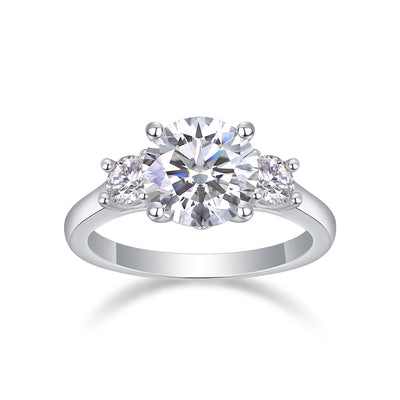 1Large Diamond Ring Luxury Fashion Set Moissanite Silver Ring Prohibit TikTok sales - 5 - CJ