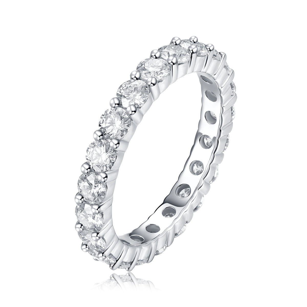 1Luxury Fashion Diamond Ring, Row Diamond Ring, Moissanite Silver Ring, Jewelry Prohibit TikTok sales - 5 - CJ