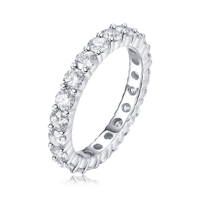 1Luxury Fashion Diamond Ring, Row Diamond Ring, Moissanite Silver Ring, Jewelry Prohibit TikTok sales - 5 - CJ