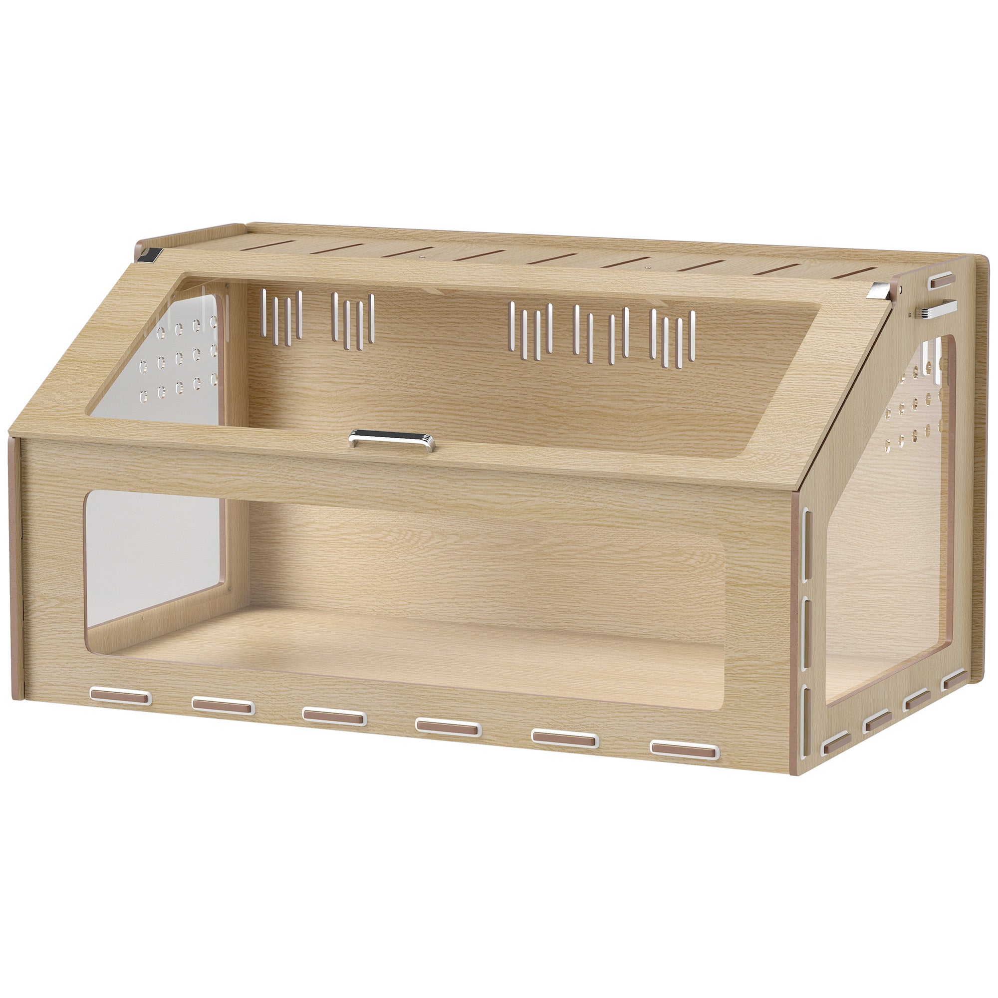 39 Inch Hamster Cage Habitat With Acrylic Window & Openable Top For Hamster, Gerbil, Guinea Pig, Rat, Oak - 5 - cjdroshippping