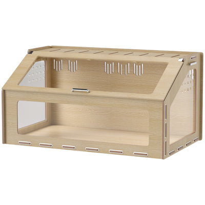 39 Inch Hamster Cage Habitat With Acrylic Window & Openable Top For Hamster, Gerbil, Guinea Pig, Rat, Oak - 5 - cjdroshippping