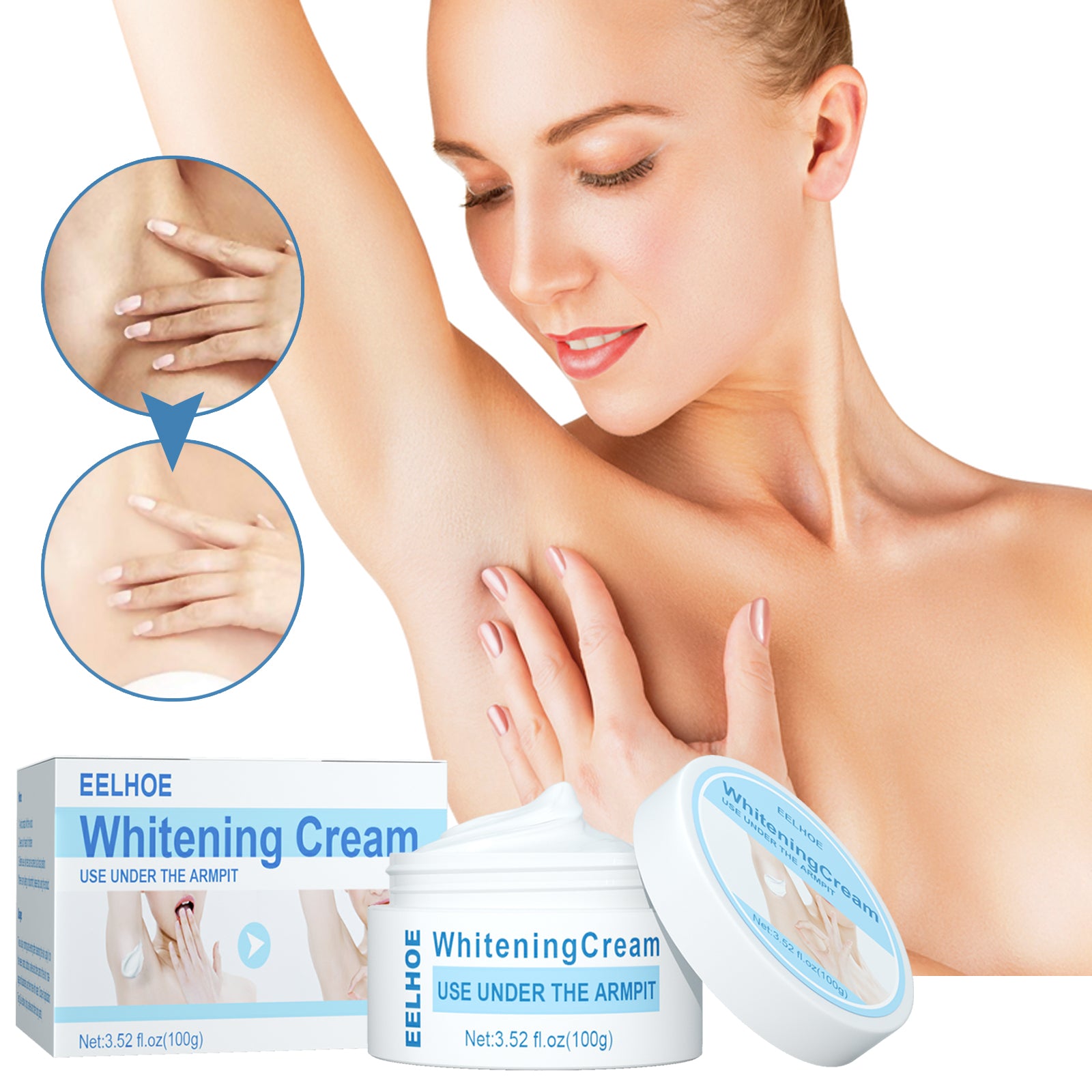 EELHOE Beauty Cream, Neck And Back Legs And Elbows Refreshing And Smooth Remove Stains Moisturize Skin Underarm Whitening Cream - 5 - CJ