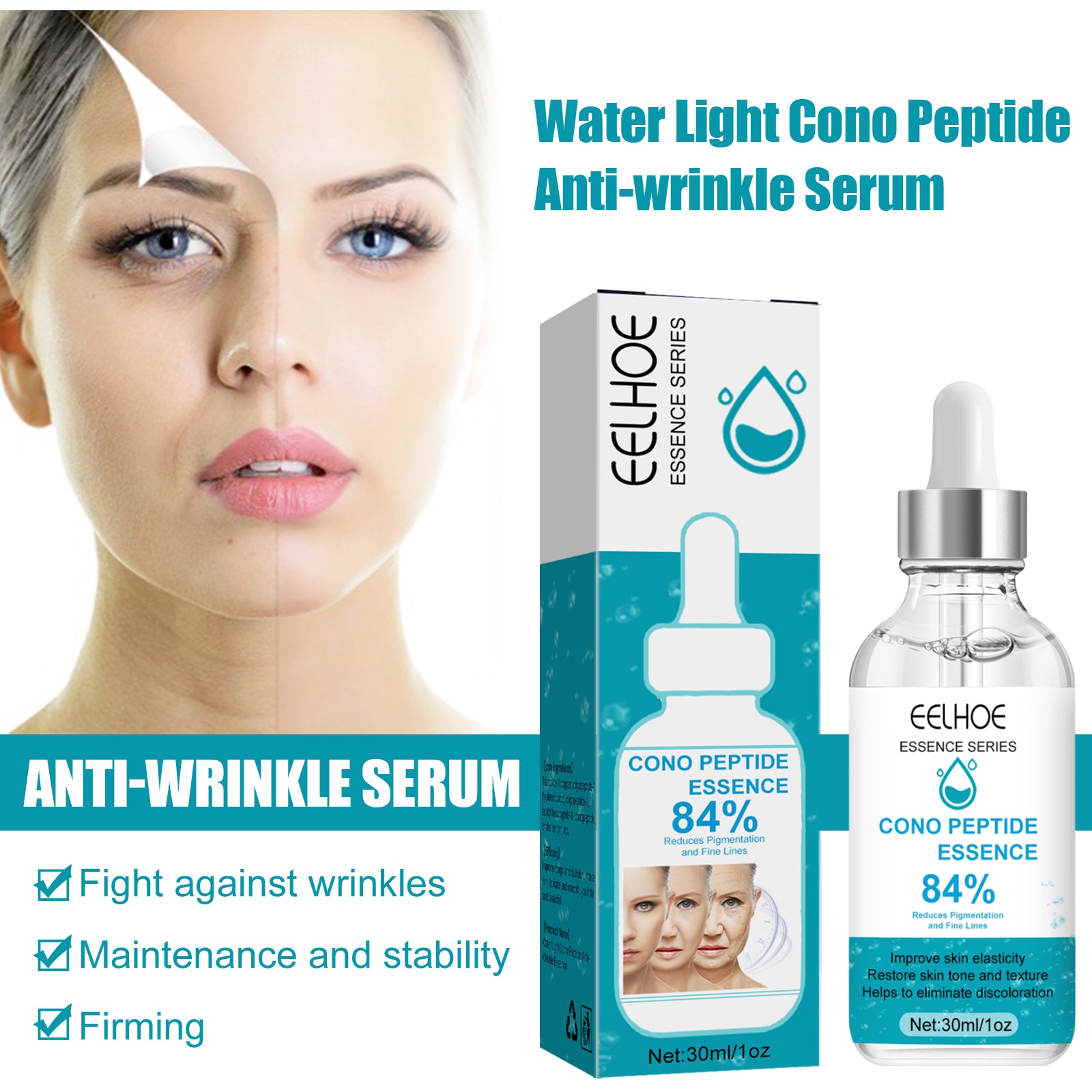EELHOE Aquatic Dendrobatid Peptide Anti - Wrinkle Serum For Skin Repair, Targeting Fine Lines Around The Eyes And Mouth, And Firming Wrinkles For Enhanced Skincare - 5 - CJ