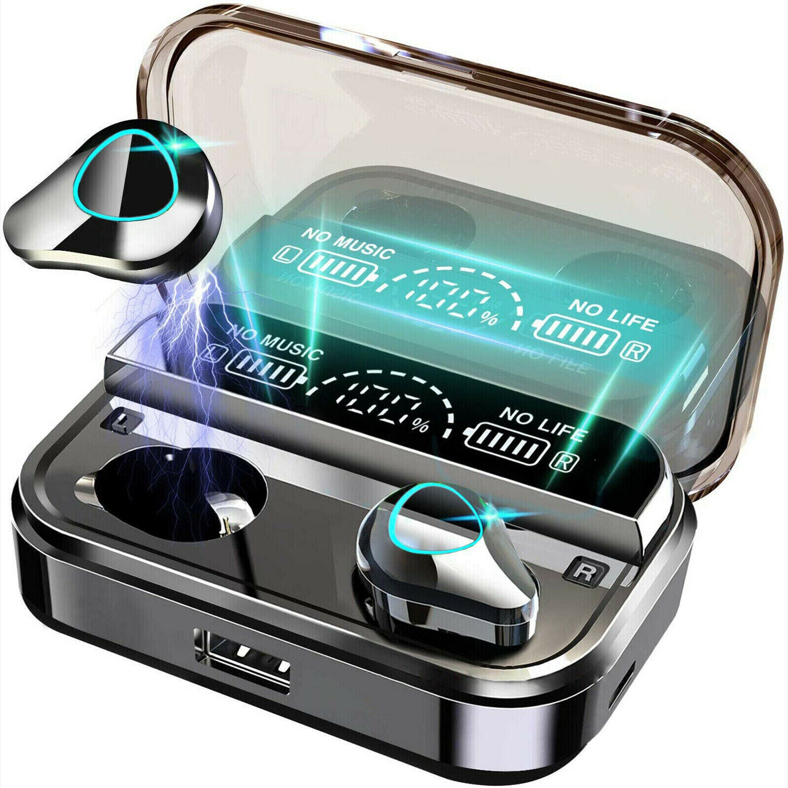 TWS Wireless 5.1 Waterproof Bluetooth Sports Waterproof Earphones - 5 - CJ