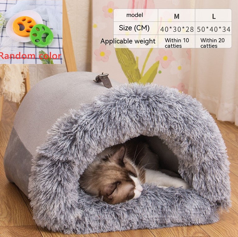 New Splice Portable Pet Nest Portable Autumn And Winter Warm Dog Nest Moisture - proof Long Fur Cat Nest Cross Border Pet Nest - 0 - CJ