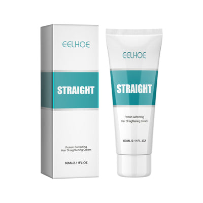 EELHOE Protein Corrective Straightening Cream Smoothes Frizz Repairs Split Ends Damaged Hair Straightening Leave - In Conditioner - 5 - CJ