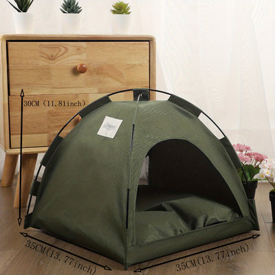 Cat Tent Bed With Removable Non - Slip Soft Pad, Portable Pet Tent Cave For Cats And Small Dogs Kitten Breathable Self - Cooling Pet Mat For Dogs And Cats - 5 - CJ
