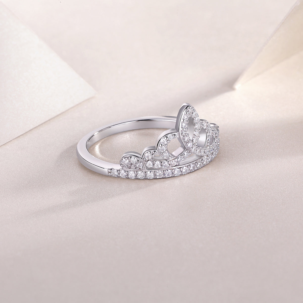 1Crown Diamond Ring Luxury And Stylish Moissanite Silver Ring Prohibit TikTok sales - 5 - CJ