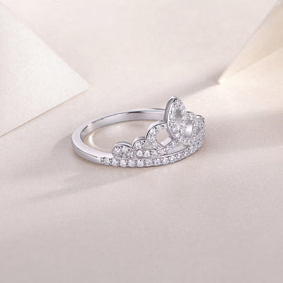 1Crown Diamond Ring Luxury And Stylish Moissanite Silver Ring Prohibit TikTok sales - 5 - CJ
