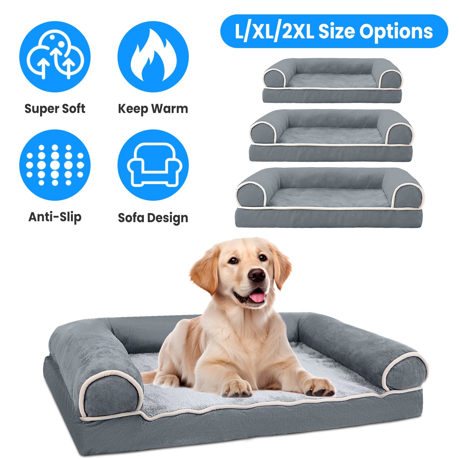 1Pc Dog Bed Pet Bed Sofa Dog Couch Pet Cushion Carpet Mattress With Washable And Removable Cover For Medium Large Dogs - 5 - CJ