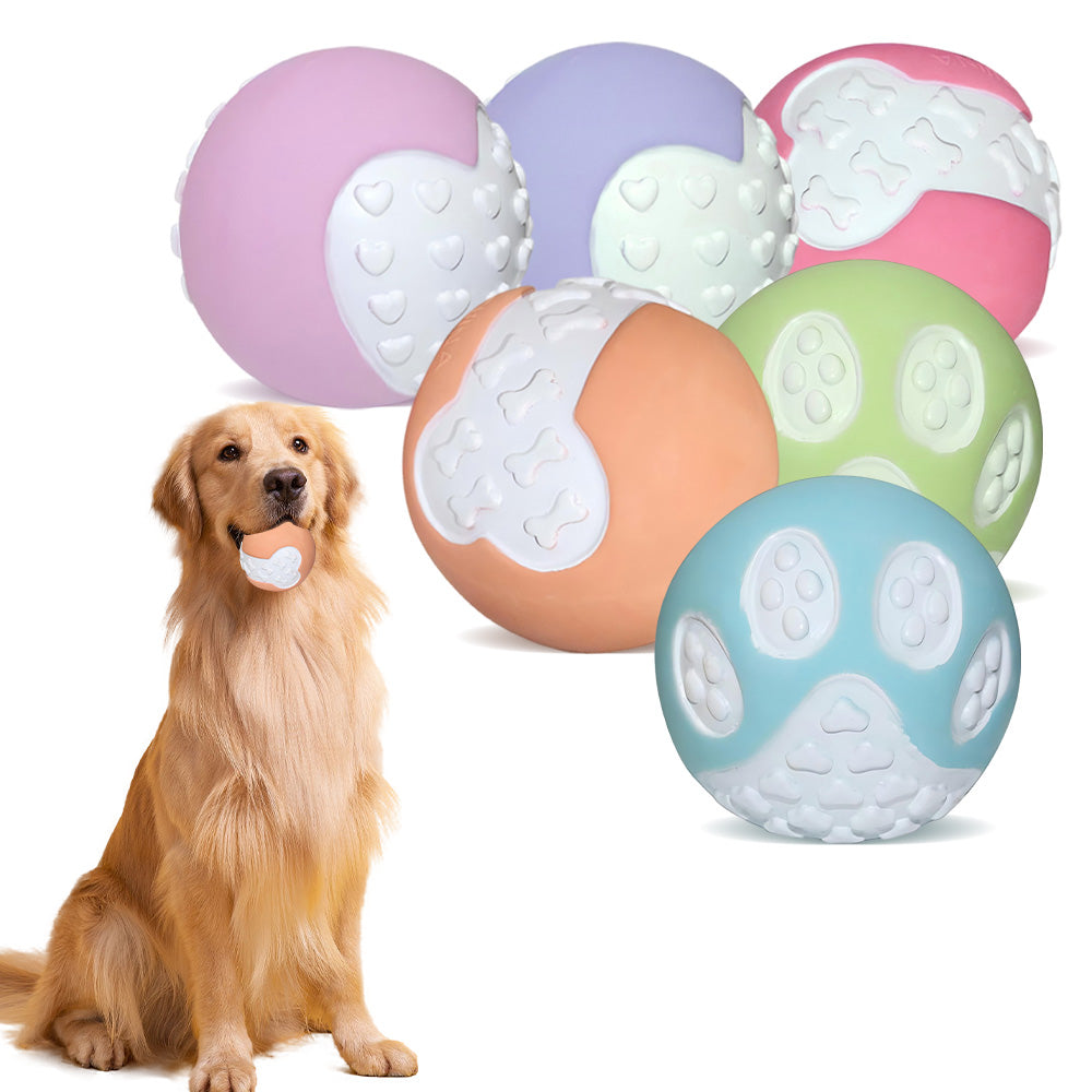 12 PCS Non - Toxic Dog Toy Ball Hard Rubber Solid Ball Cleaning Teeth Durable To Chew And High Rebound Great Pet Play Training Supplies - 5 - CJ