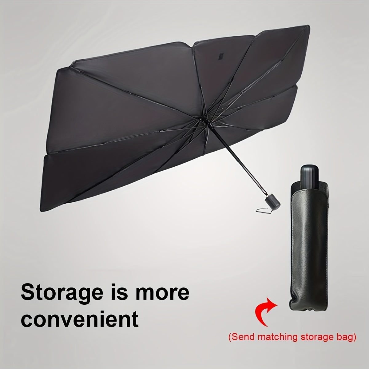 Foldable Car Windshield Sunshade Umbrella, Keep Vehicle Cool, Block UV Rays Protect Car Interior, Easy To Store And Use Heat Reduction, UV Protection, Easy Install - Universal Fit, Durable Material - 5 - CJ