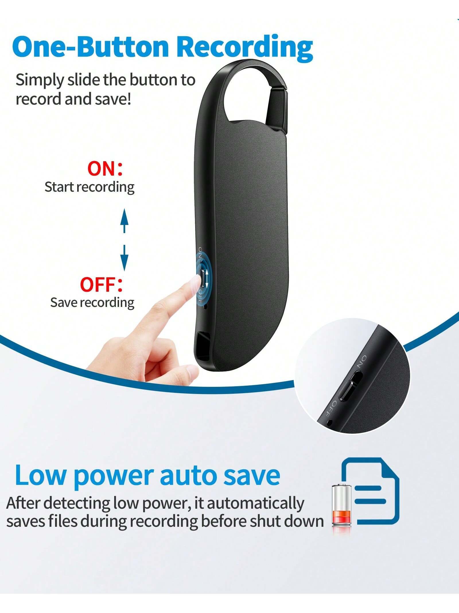 64GB Digital Voice Recorder, USB C Interface, Voice Activation And Noise Reduction, Suitable For Lectures, Meetings, Interviews, 900 Hours Of Large Capacity, Metal Casing