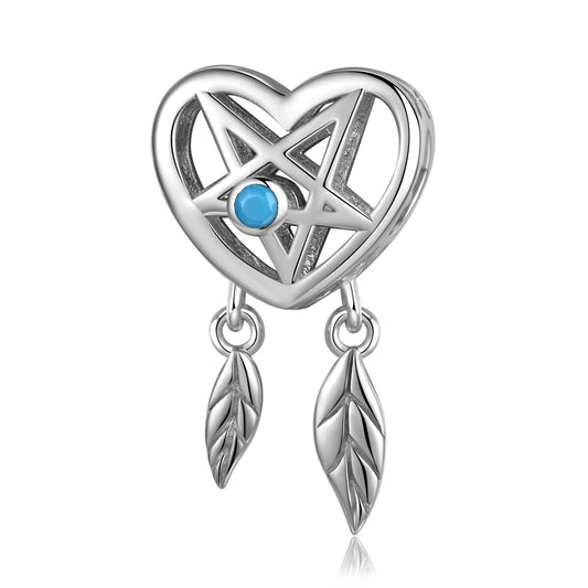 Love Dream Catcher 925 Sterling Silver Pendant Diy Beaded Silver Accessories - 4 - CJ