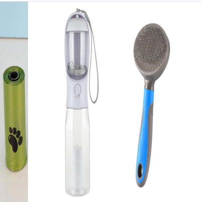 Portable Cat Dog Water Bottle Food Feeder Drinker Poop Dispenser 3 In 1 Leak - proof Multifunctional Dog Water Bottle Pet Products - 0 - CJ