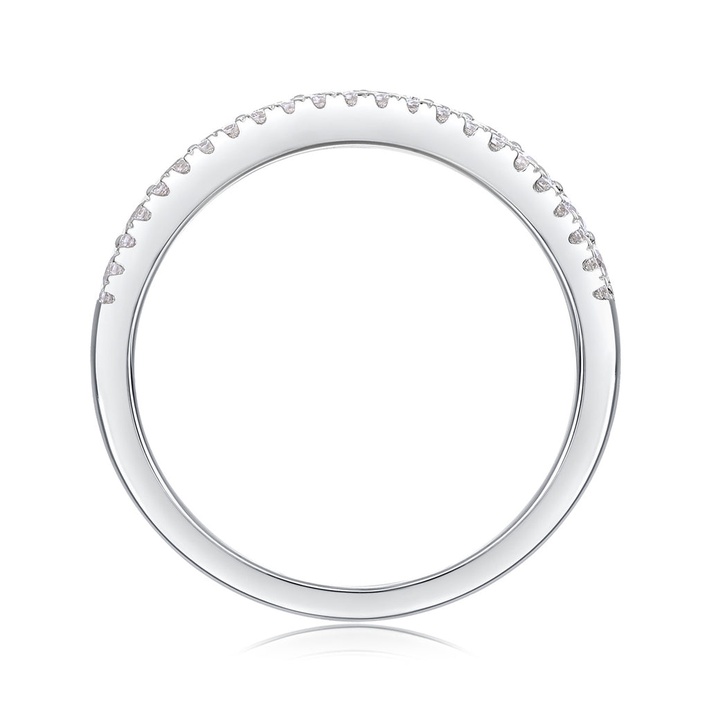 Luxury Fashion Multi-row Diamond Ring With Moissanite Silver Ring