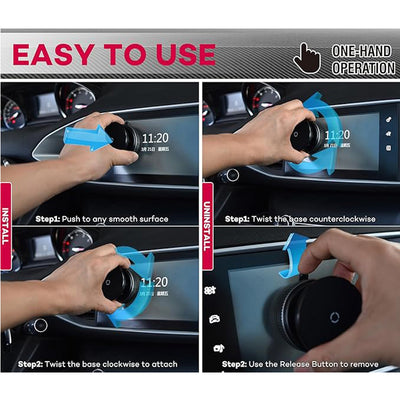 Car Phone Holder, Upgraded 360Adjustable Vacuum Suction 20X  Magnets - 5 - CJ