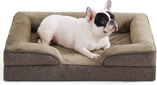 Large Dog Orthopedic Dog Sofa Supportive Foam Pet Mattress Washable And Removable Cover Egg Cell Foam Waterproof Lining Multiple Colors And Sizes Available - 5 - CJ