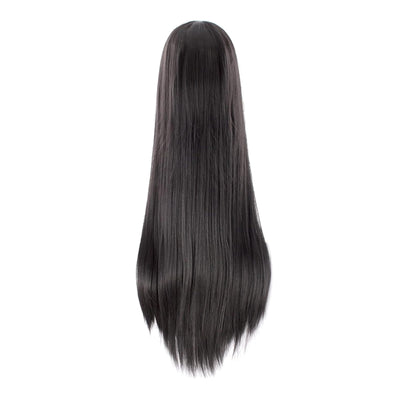 40Inch 100cm Long Women's Long Straight Black Wig Anime Costume Party Wig - 5 - CJ