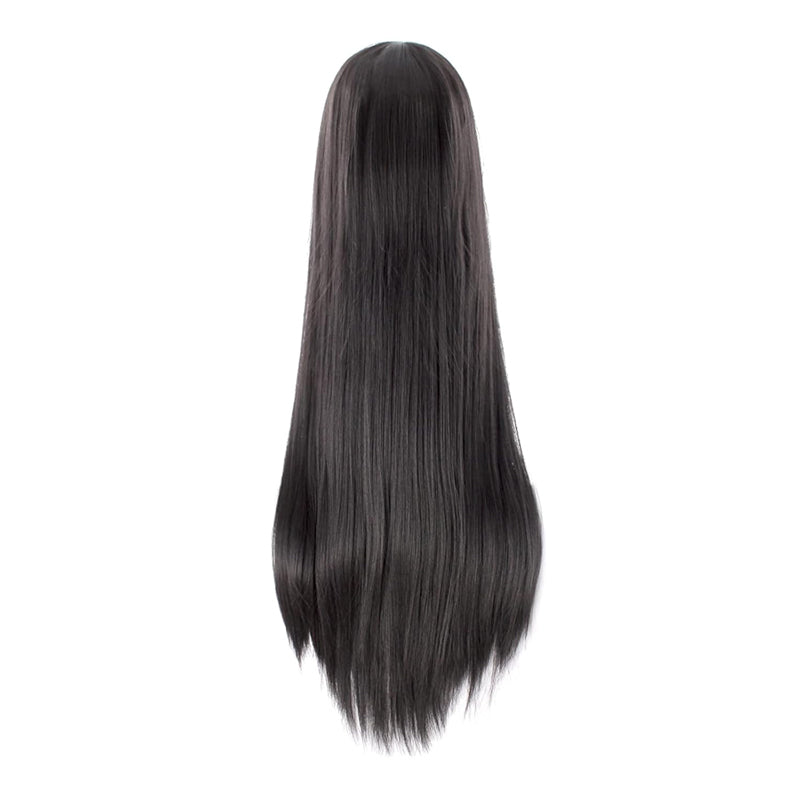 40Inch 100cm Long Women's Long Straight Black Wig Anime Costume Party Wig - 5 - CJ